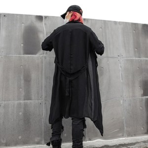 春夏男士薄款宽松衬衫个性潮流演出外套发型师服装 C23 P85图片