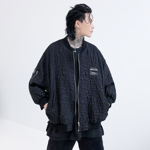 秋冬新款休闲男外套青年ins潮流帅气宽松夹克潮牌上衣W316P125