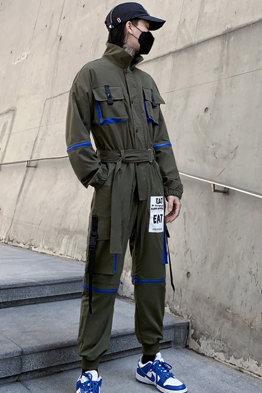 2025春夏工装机能风男士潮牌ins束脚休青春连体裤子K906P125,男装工装外套,星座101A-3