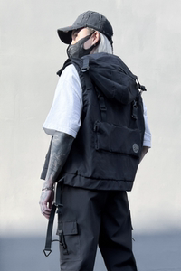 2025春夏新款宽松工装连帽马甲背心男潮流炸街帅气外套 MJ67 P125图片