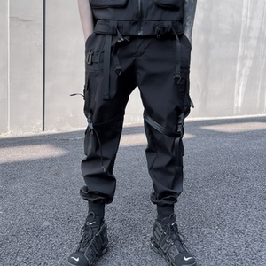 2025春季机能风工装裤男潮流宽松束脚伞兵青少年长裤 K928 P115图片