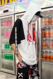 夏季新款男士连帽五分袖T恤嘻哈潮时尚印花短袖上衣T407P55，男装T恤，星座101A-3