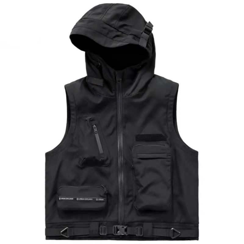 2025春夏暗黑新款宽松工装连帽马甲背心男潮流炸街帅气MJ67P125,男装背心/马甲,星座101A-3
