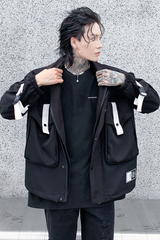 秋冬休闲男士外套青年ins潮流帅气宽松夹克潮牌上衣W312P125,男装夹克,星座101A-3