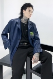 秋冬PU西服男宽松潮流炸街帅气青年发型师高级感外套XF15P125，男装西服，星座101A-3