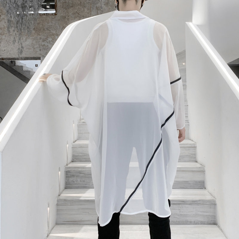 2025夏季长袖衬衫中长款宽松男女潮流薄空调衫防晒衬衣C256P65，男装防晒衣，星座101A-3