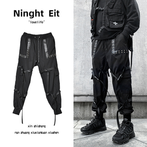 2025春夏休闲裤男机能风日系炸街青春小脚潮流工装裤子 K845 P65,男装工装外套,星座101A-3