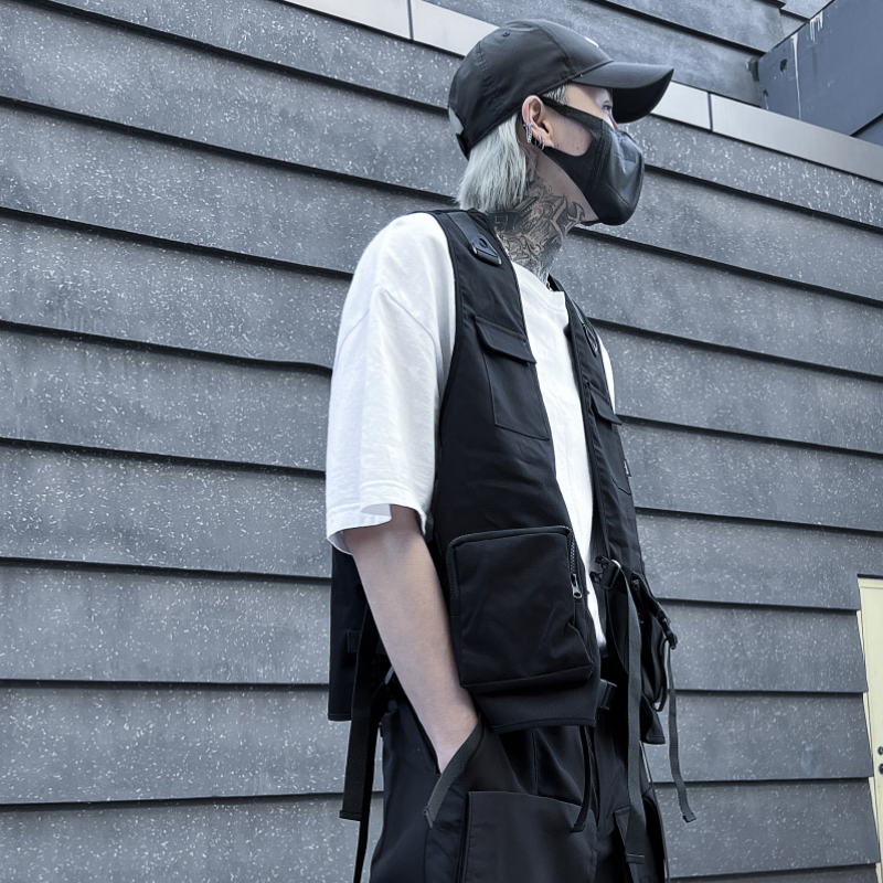 2025春夏新款宽松工装休闲马甲背心男潮流炸街帅气外套MJ65P105,男装背心/马甲,星座101A-3