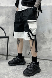 夏季男工装短裤潮牌ins炸街宽松日系五分裤潮流直筒裤子 DK23 P55图片