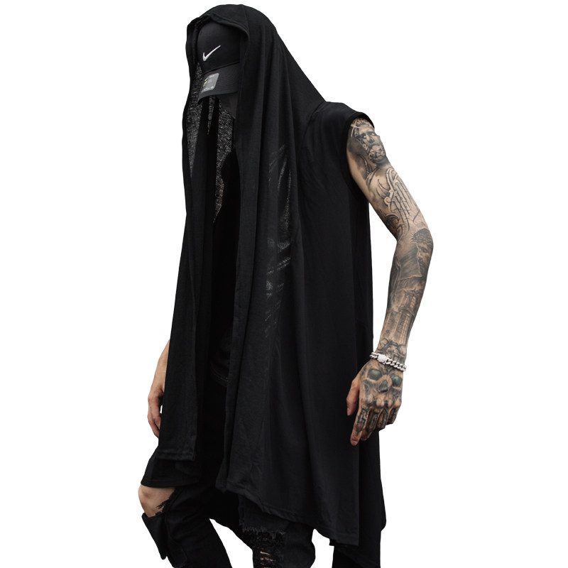 夏季潮男士马甲背心个性潮暗黑系长款披肩发型师服装MJ30P85,男装背心/马甲,星座101A-3