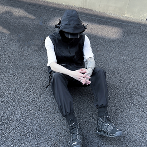 2025春夏新款宽松工装连帽马甲背心男潮流炸街帅气外套 MJ67 P125图片