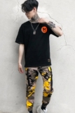 2025夏款男士宽松圆领短袖T恤潮高街青年学生休闲潮T374P40，男装T恤，星座101A-3