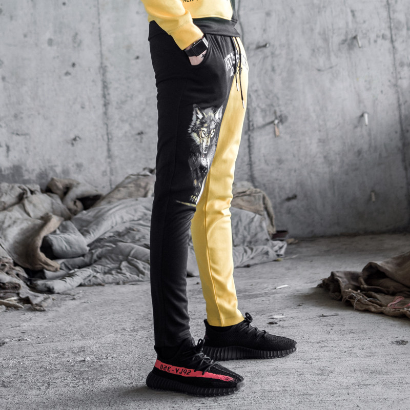 2025春夏潮男潮嘻哈舞台文艺演出欧美学院休闲运动裤K550P65，女装休闲裤，星座101A-3