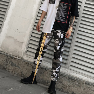 春夏男士工装长裤缩脚迷彩潮暗黑青春街头休闲 K552 P75图片