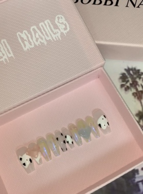 BOBBI NAILS手工定制手绘奶牛斑点爱心极光简约大气穿戴甲可卸