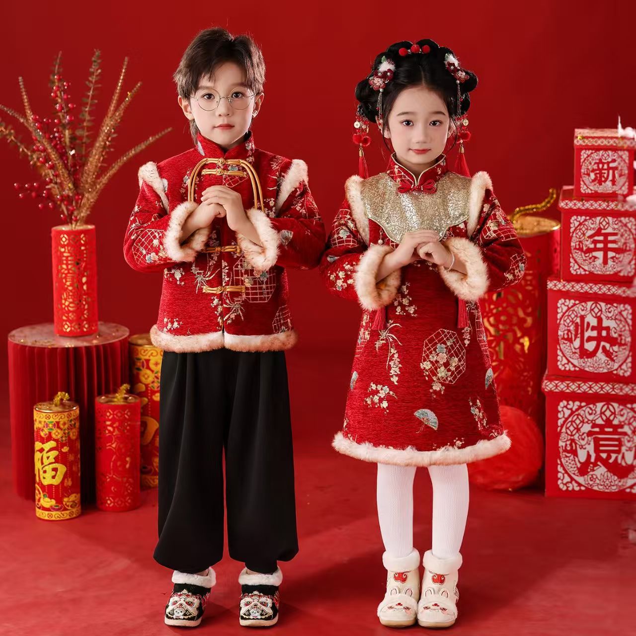 2026新年男女童拜年服