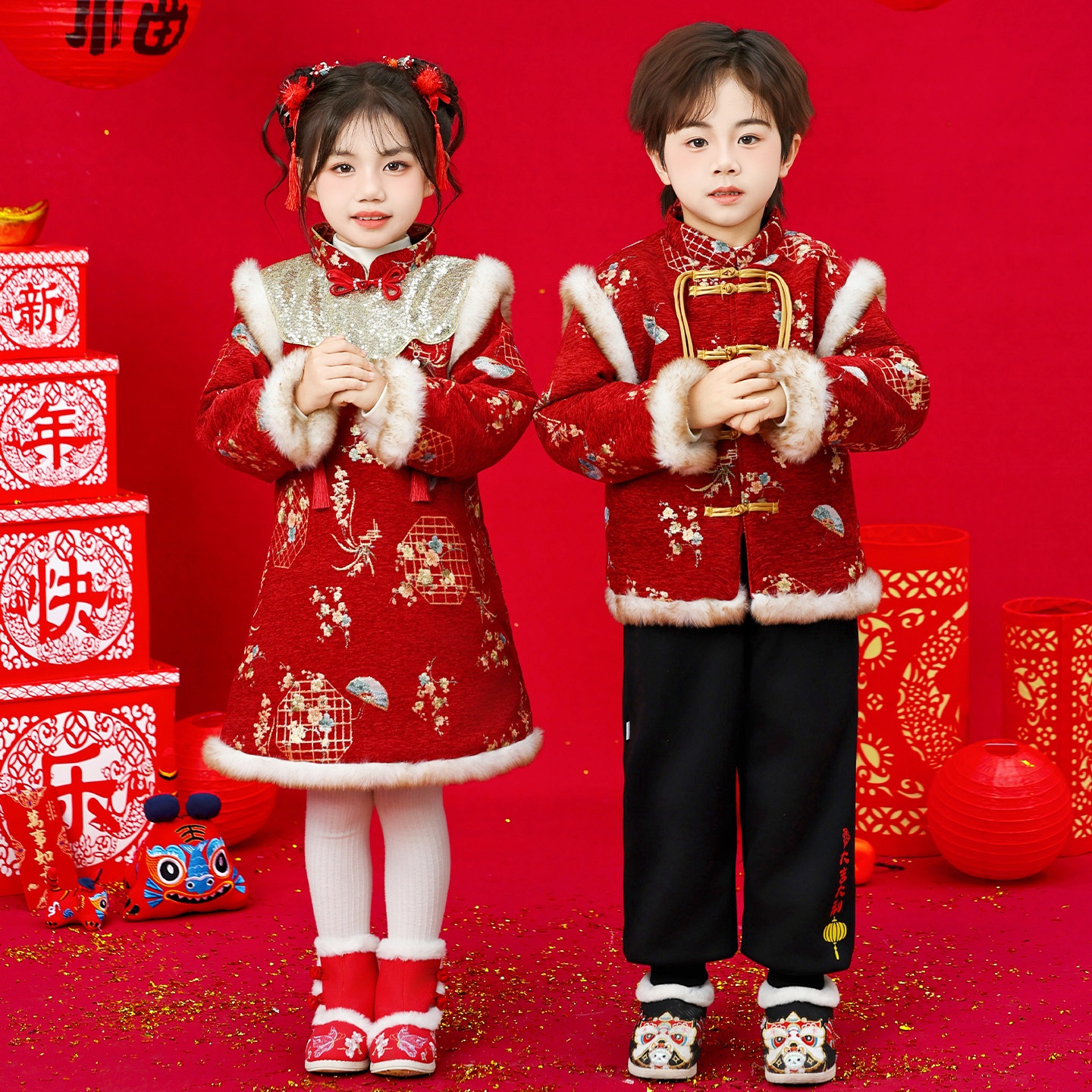 2026新年男女童拜年服