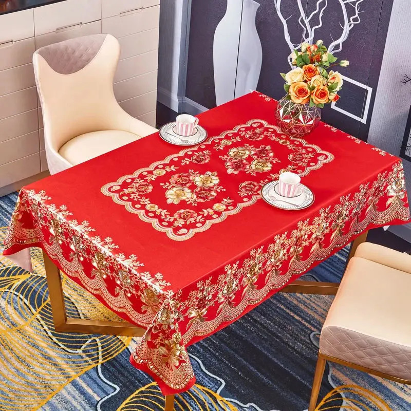 新中式防水防油方型桌布