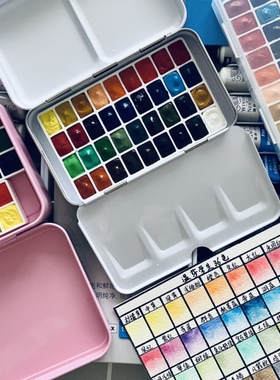 分装自制水彩国货温莎牛顿36色入门水彩颜料便携风干0.5ml1ml盒装
