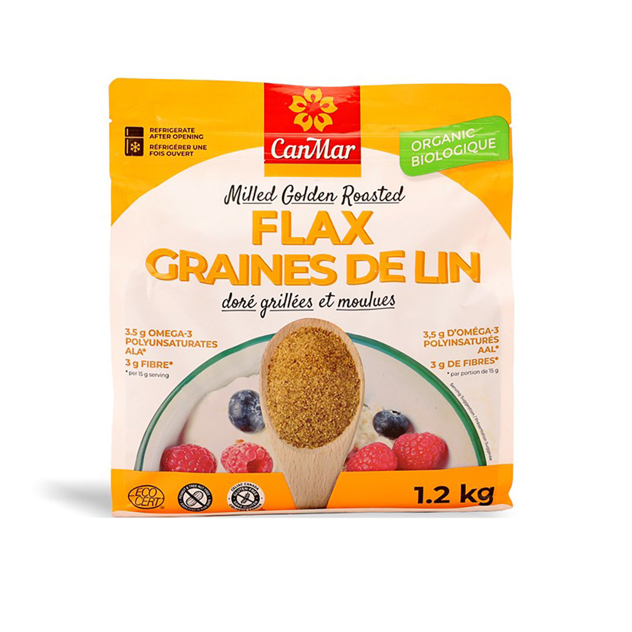 加拿大进口熟亚麻籽粉黄金即食