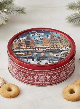 加拿大进口Kelsen凯尔森丹麦罐装黄油曲奇饼干糕点早餐零食454g