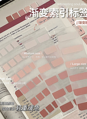 索引贴学生便利贴透明可书写纸质标签贴纸粘性强耐用美观重点分类指示贴彩色荧光标记办公小号记号引索贴