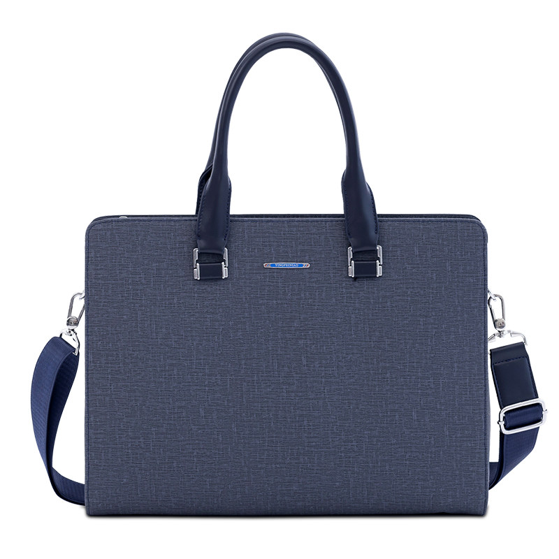 男士公文包商务休闲手提包u大容量出差A4文件袋单肩斜挎包男包手