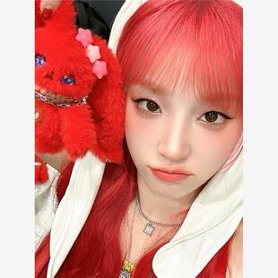 GIDLE宋雨琦同款SOLO红兔子钥匙扣小娃娃包包挂件小公仔兔子饰品