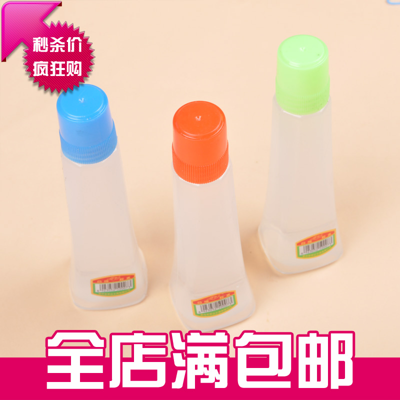 申文液体胶水粘贴海报广告纸胶水海绵头瓶装办公胶水90g180g