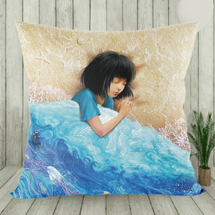 深海抱枕周边电影海报海獭有财南河糖果儿玩偶定制床上宿舍靠枕头