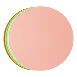 元浩圆形彩色卡纸红色硬幼儿园手工材料学生diy彩卡裱画装饰圆纸片创意美术画画卡纸绘画手工彩纸加厚230克