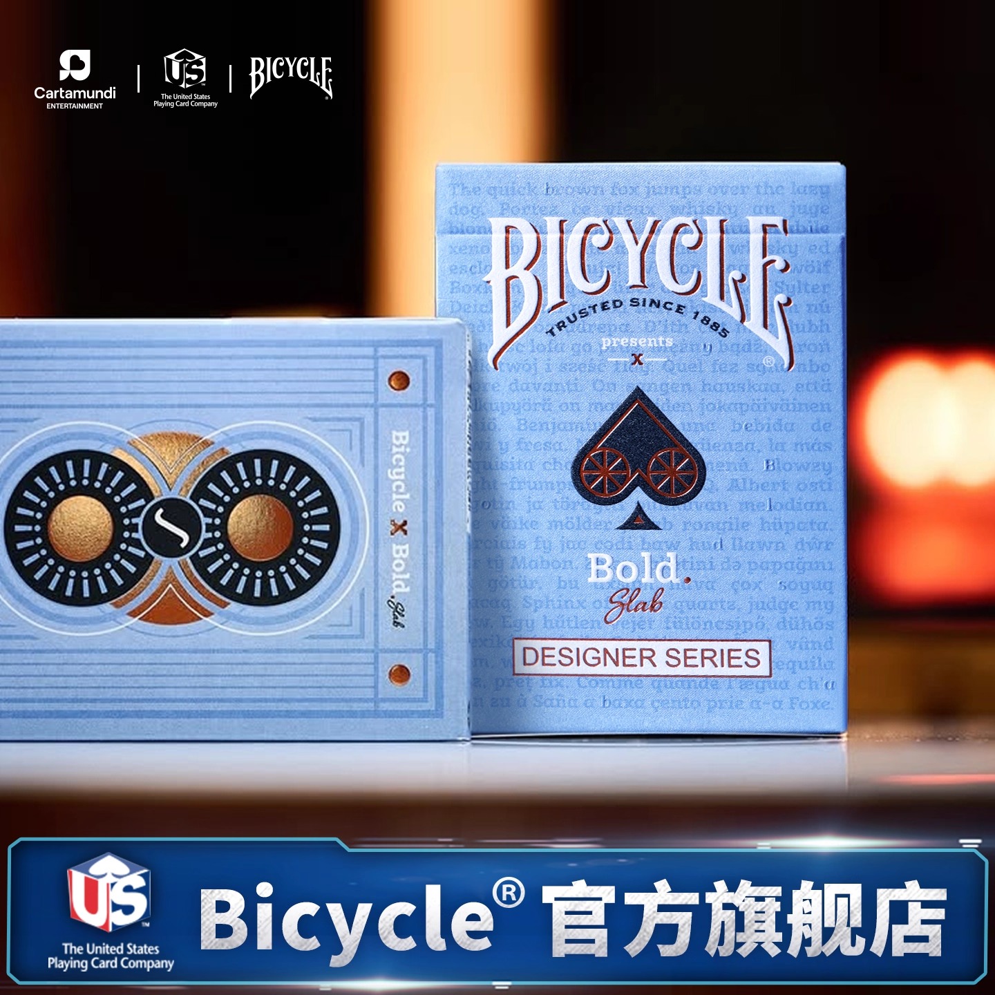 Bicycle单车创意潮流收藏花切魔术奢华扑克牌纸牌BoldSlab