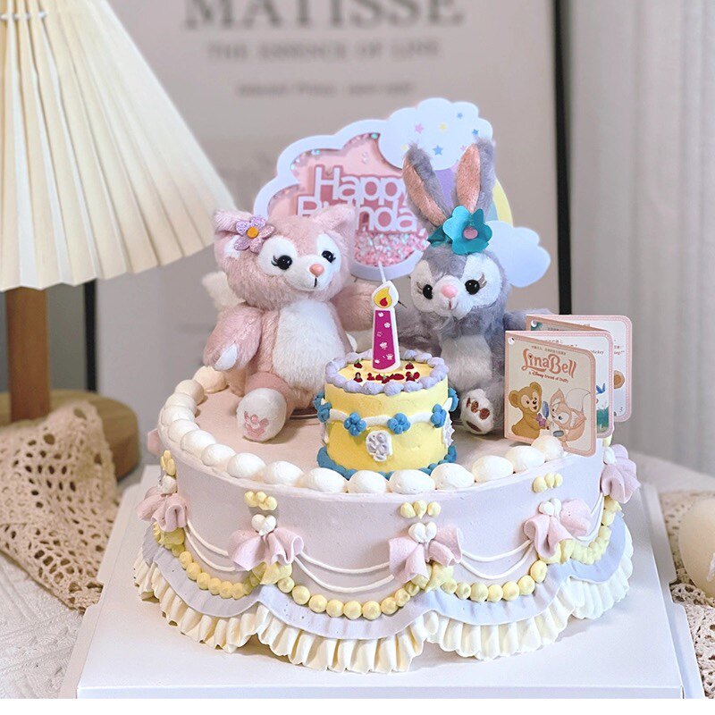 玲娜贝儿星黛露蛋糕装饰摆件网红小狐狸琳娜贝尔女孩生日烘焙插件