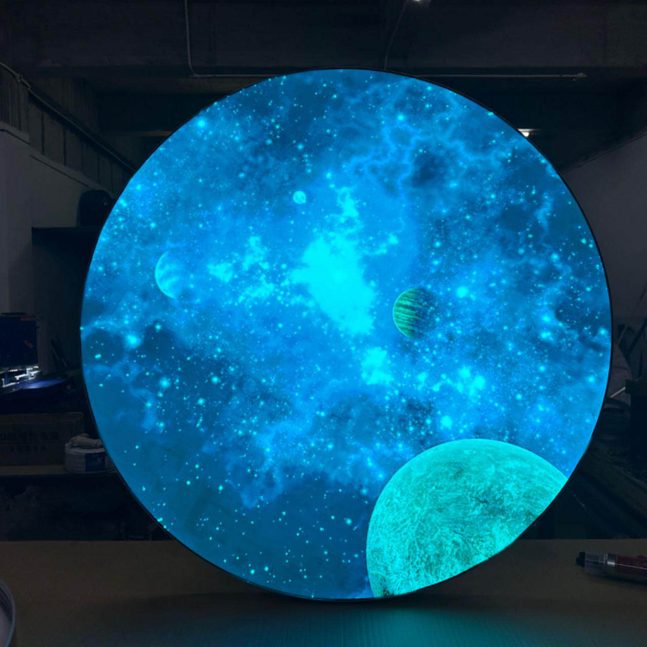 圆形软膜灯箱吊顶 天花圆形灯箱铝型材 异形门头广告卡布灯箱边框