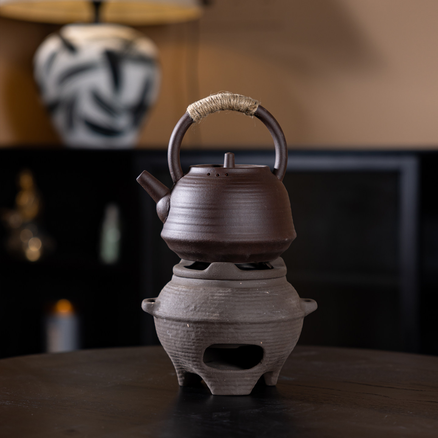 原矿紫泥耐高温炭炉煮茶套装