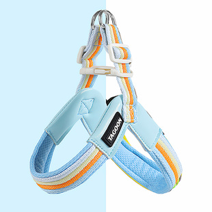 项圈式狗狗牵引绳夏透气中小型犬柯基柴犬胸背带遛狗形不勒脖项圈