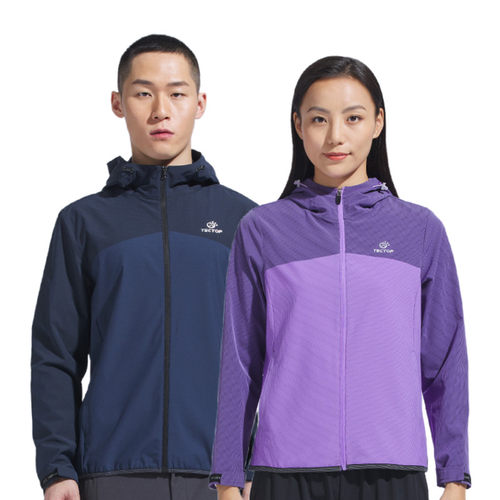 探拓休闲外套男女式条纹夹克风衣