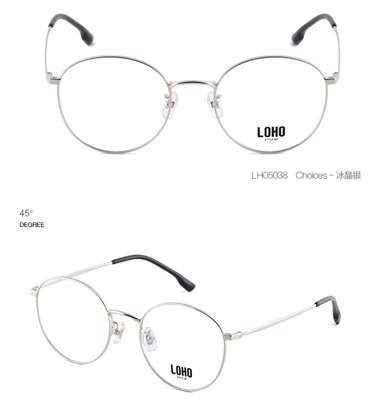 loho乐活光学眼镜架近视圆形眼镜框男女通用正品lh05038-c03/c06