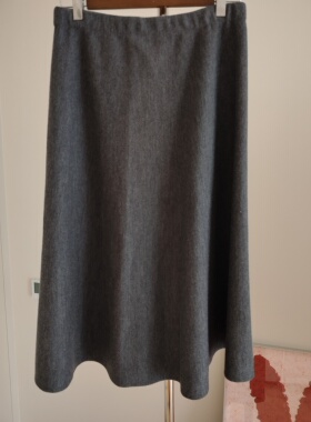 匠心牛货60支扬子纱松紧腰显瘦A字大摆裙针织半身裙100绵羊毛