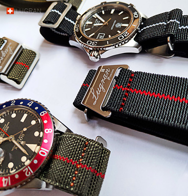 lugran尼龙复古降落伞表带904ss