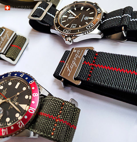 lugran尼龙复古降落伞表带904ss