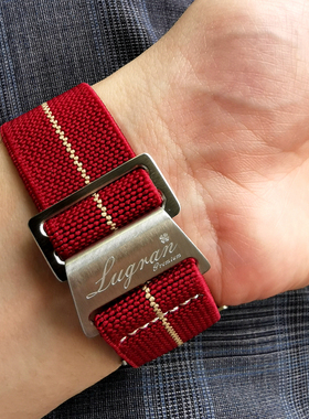 新颜色进化版Lugran弹性尼龙NATO降落伞表带20/21/22潜水复古表带