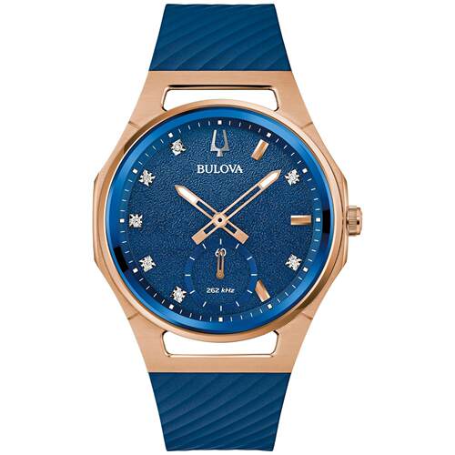 宝路华Bulova 97P174女手表女士Curv HPQ 3 Hand小号Second