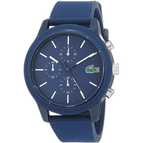 Lacoste 2010970 1212蓝色计时表表盘硅胶表带男士手表