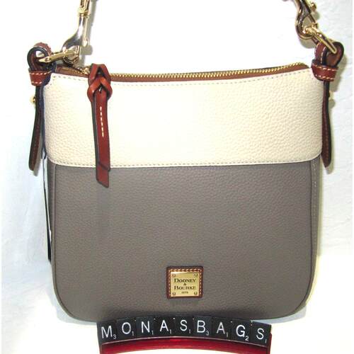 Dooney  Bourke Bone灰褐色荔枝皮斜挎包278