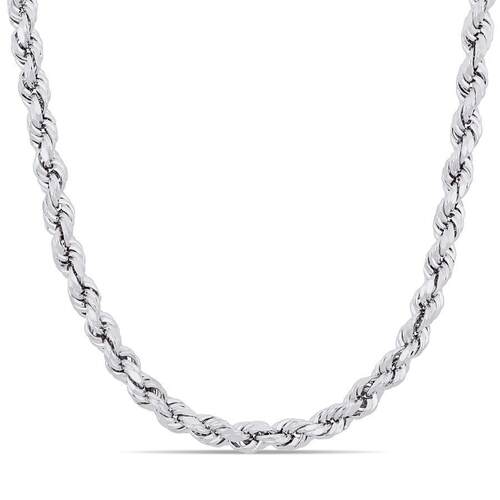 Amour 18 Inch Rope链项链纯银Lobster Clasp 5mm