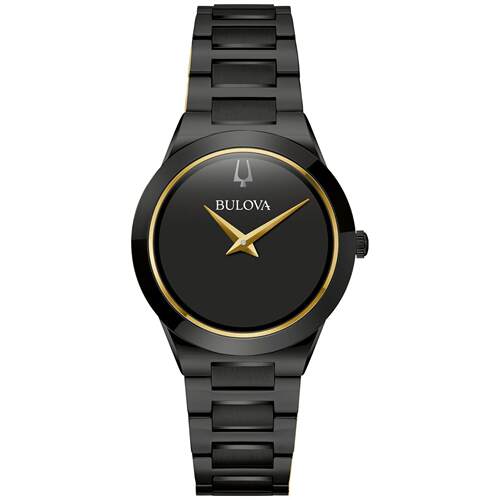宝路华Bulova 98L314女手表女士Millennia石英黑色不锈钢