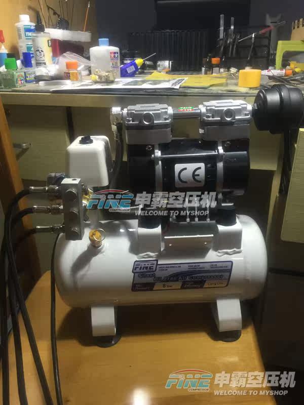 静音无油空压机模型空压机 模型喷笔玩家专用气泵