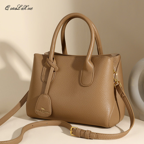 女士包包2025新款时尚真皮质感中年妈妈手提托特包大容量斜挎女包