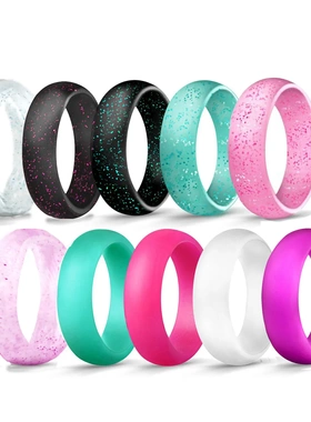 5.7mm宽新款硅胶戒指女式